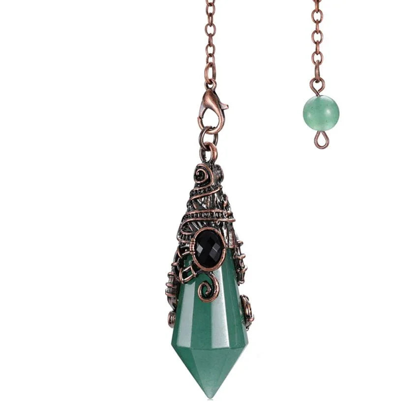 12 Faceted Natural Stone Pendant / Pendulum