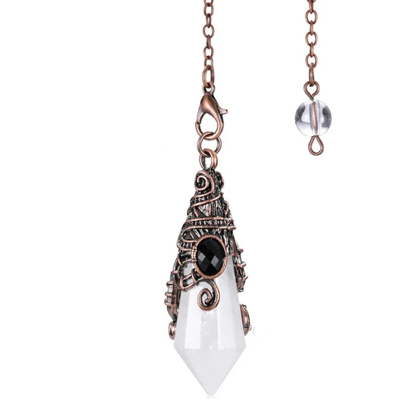 12 Faceted Natural Stone Pendant / Pendulum