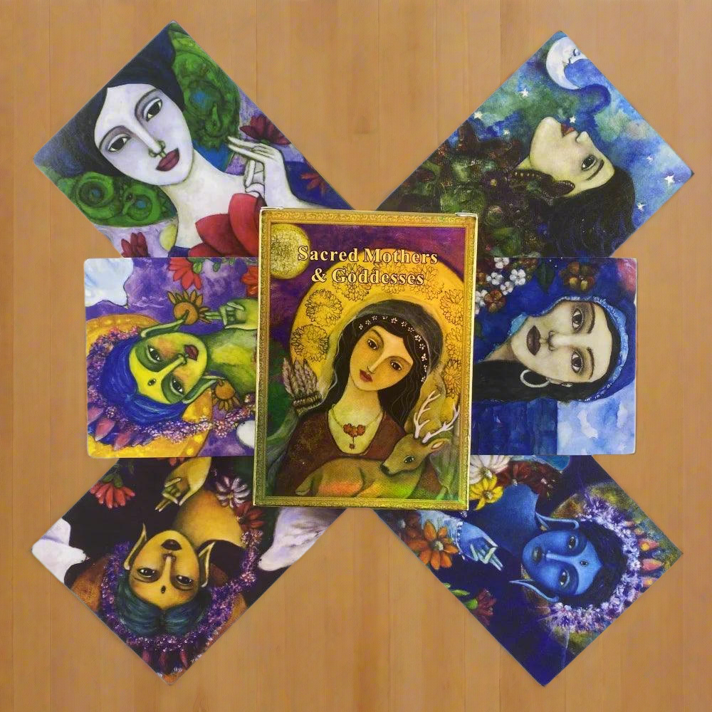 Sacred Mothers Of Goddesses Oracle Cards with Guidebook