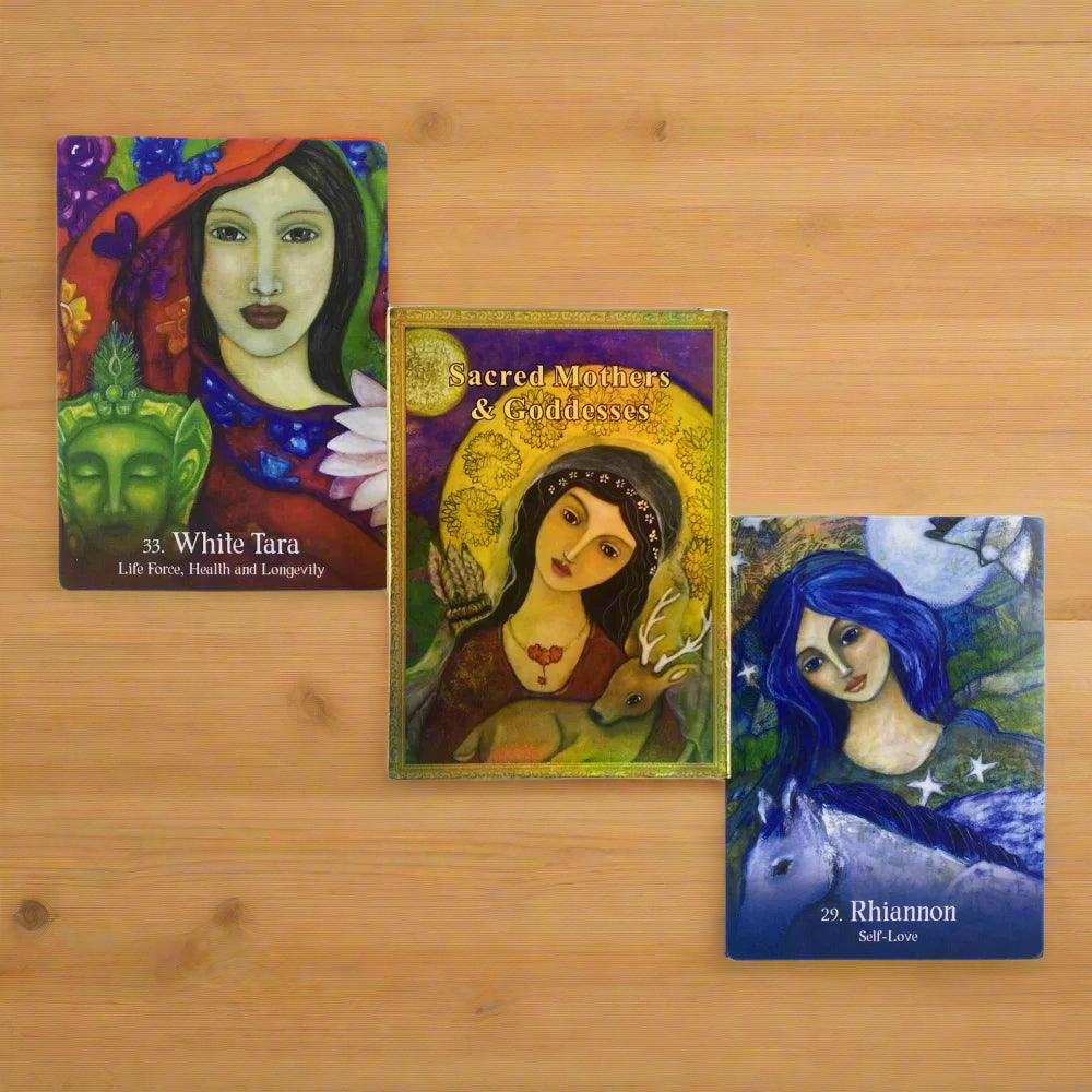 Sacred Mothers Of Goddesses Oracle Cards with Guidebook