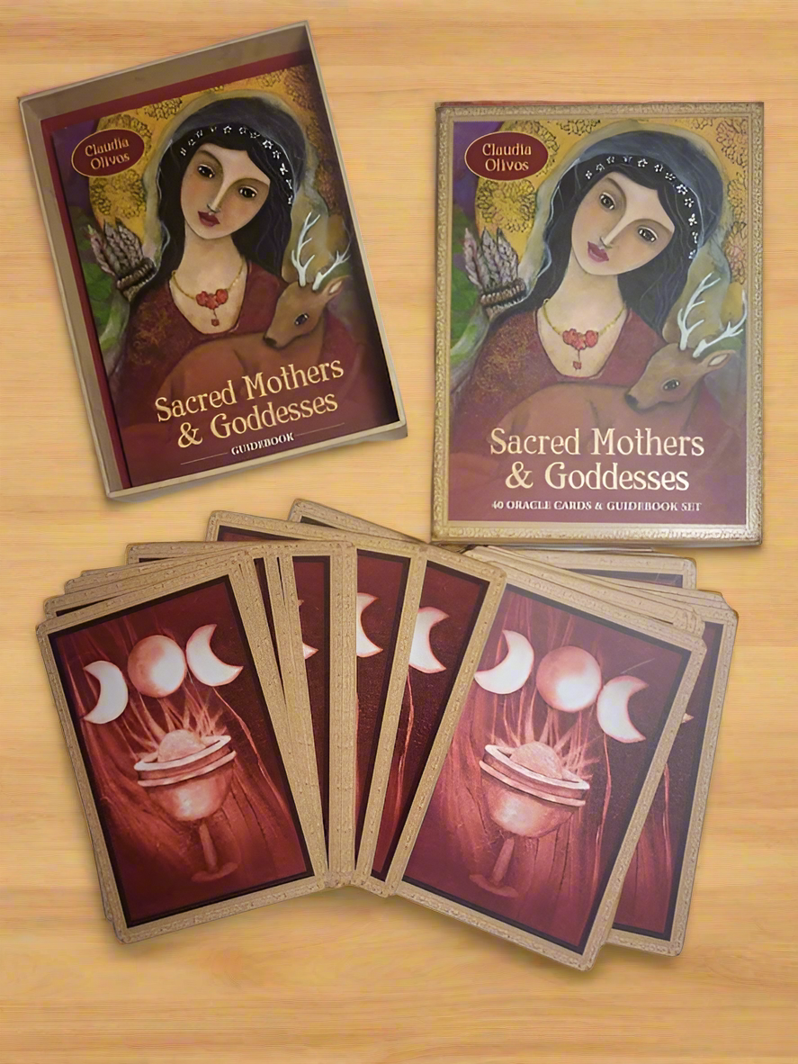 Sacred Mothers Of Goddesses Oracle Cards with Guidebook