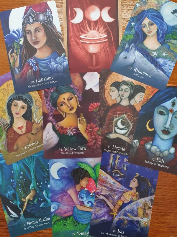 Sacred Mothers Of Goddesses Oracle Cards with Guidebook