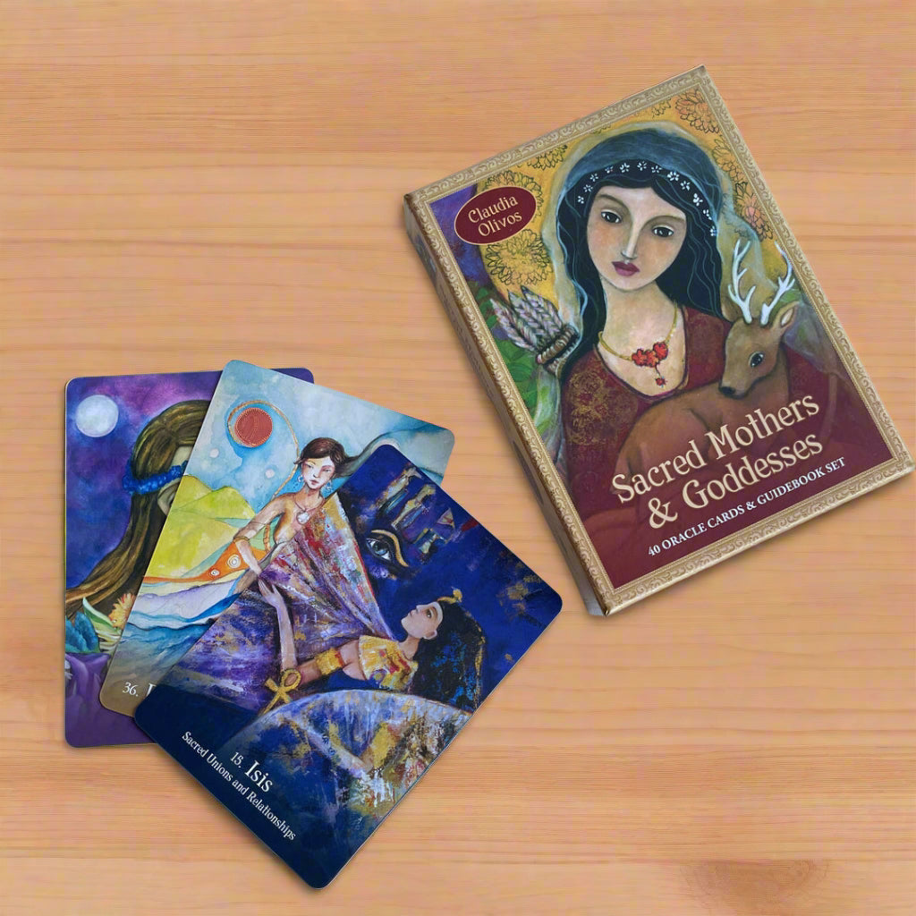 Sacred Mothers Of Goddesses Oracle Cards with Guidebook