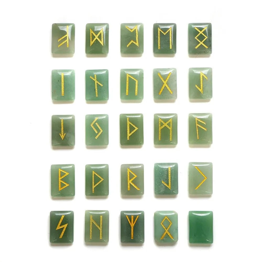25 Healing Crystals Stone Viking Runes Set SELECTION