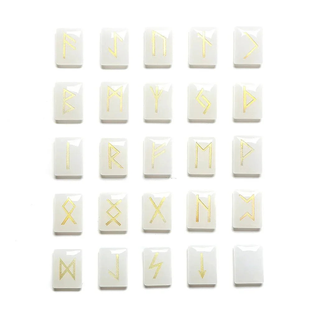 25 Healing Crystals Stone Viking Runes Set SELECTION