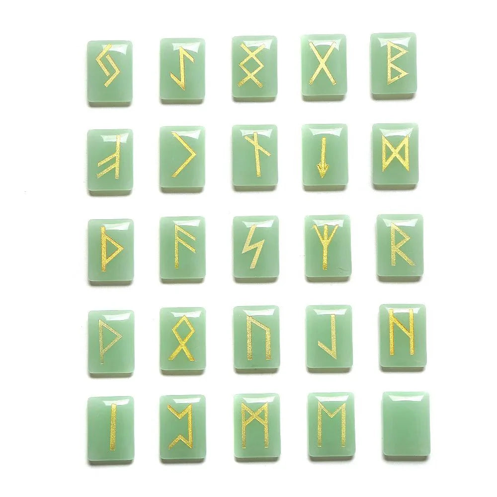 25 Healing Crystals Stone Viking Runes Set SELECTION