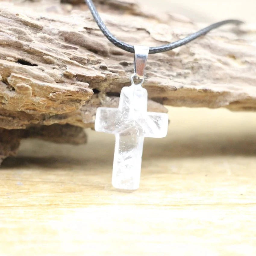 Crystal Quartz Cross Shape Pendant SELECTION