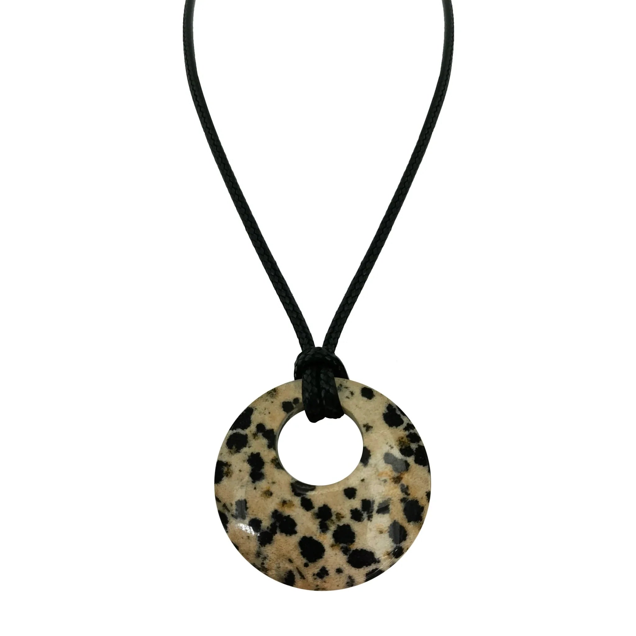 28mm Donut Shaped Healing Semi-precious Crystals Necklace