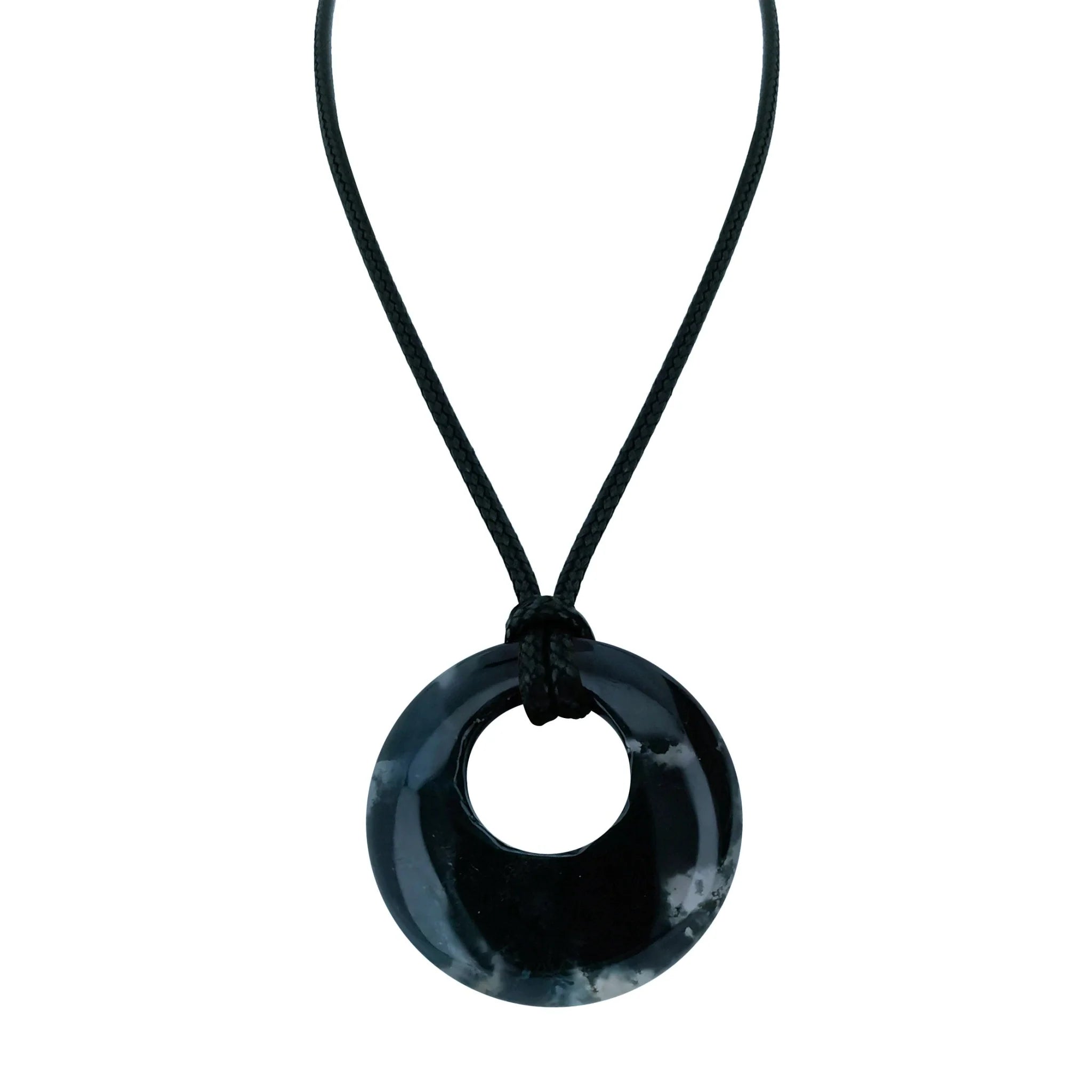 28mm Donut Shaped Healing Semi-precious Crystals Necklace
