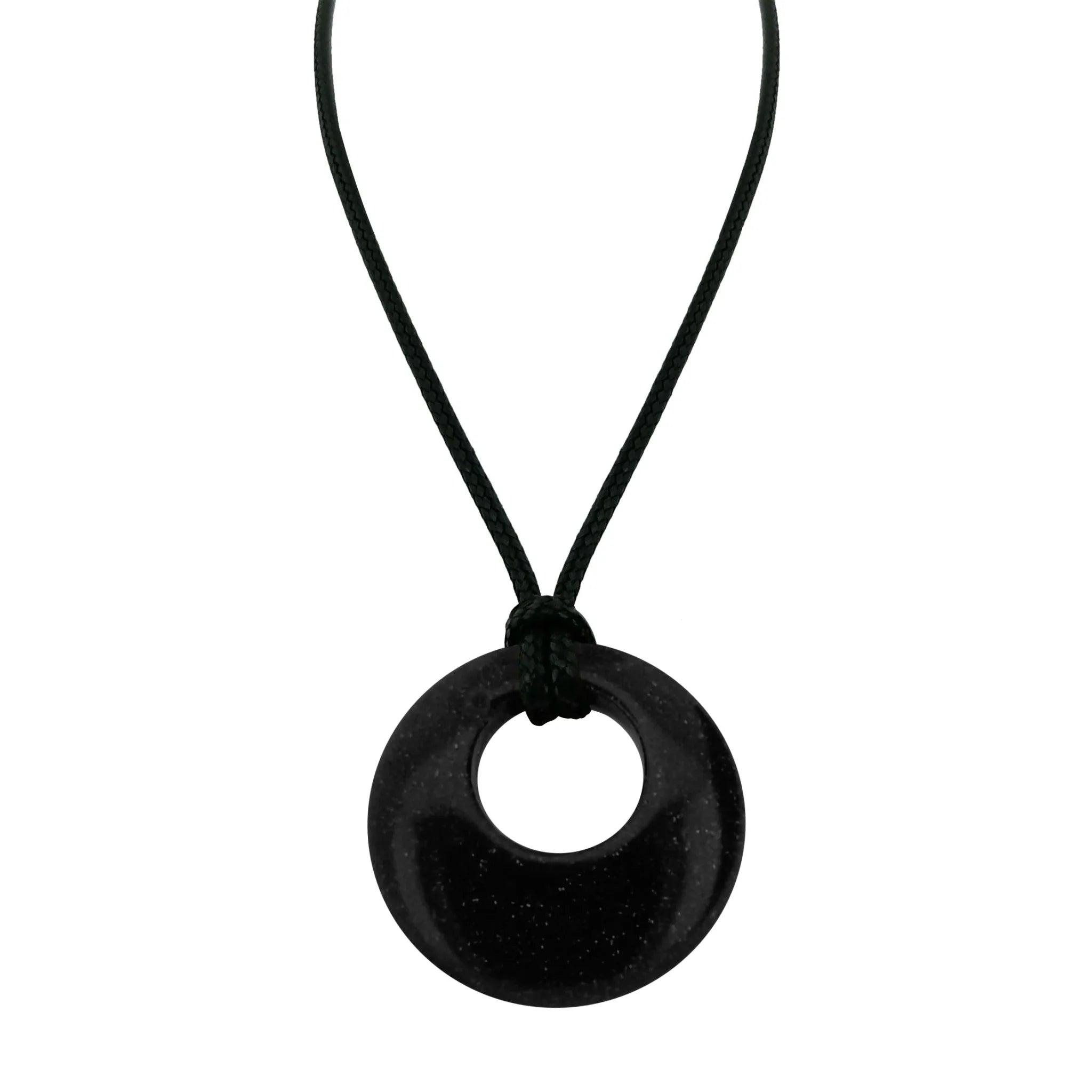 28mm Donut Shaped Healing Semi-precious Crystals Necklace