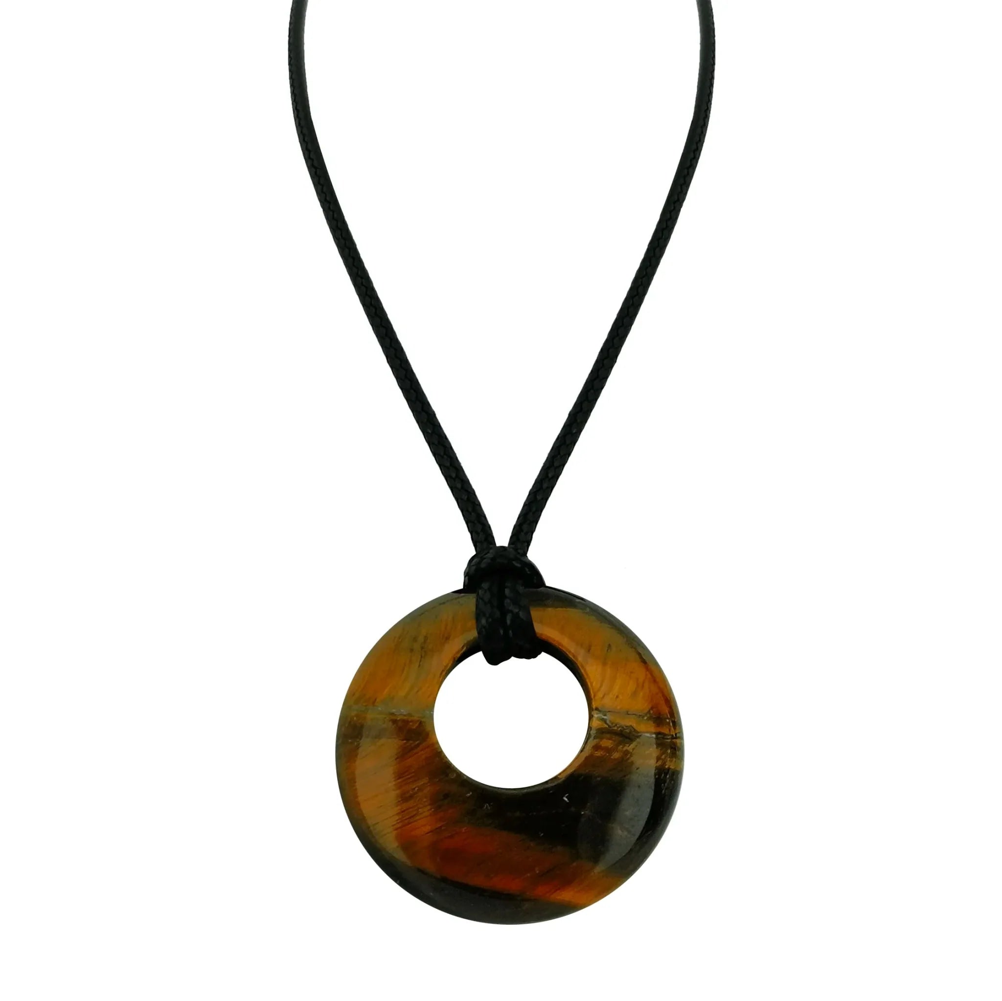 28mm Donut Shaped Healing Semi-precious Crystals Necklace