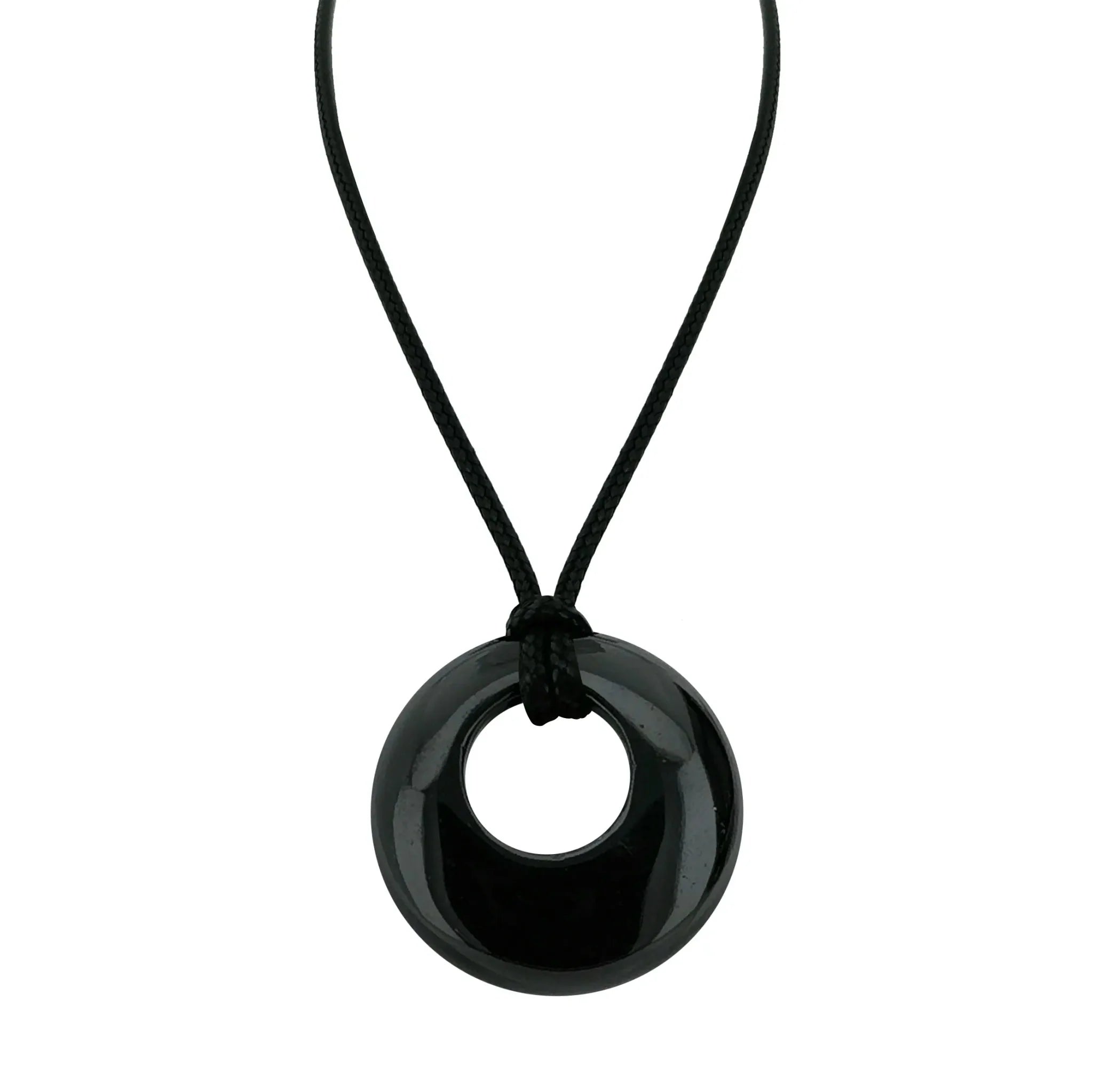 28mm Donut Shaped Healing Semi-precious Crystals Necklace