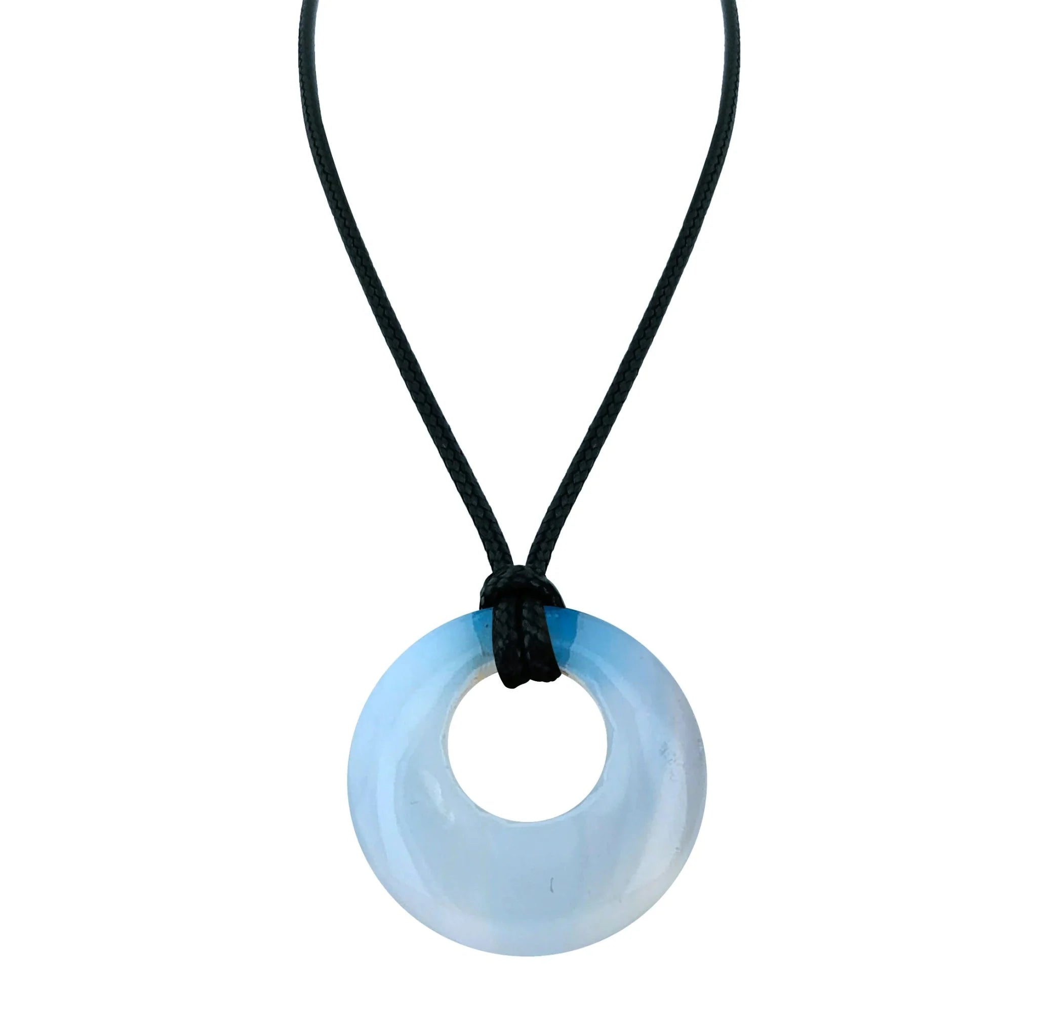 28mm Donut Shaped Healing Semi-precious Crystals Necklace