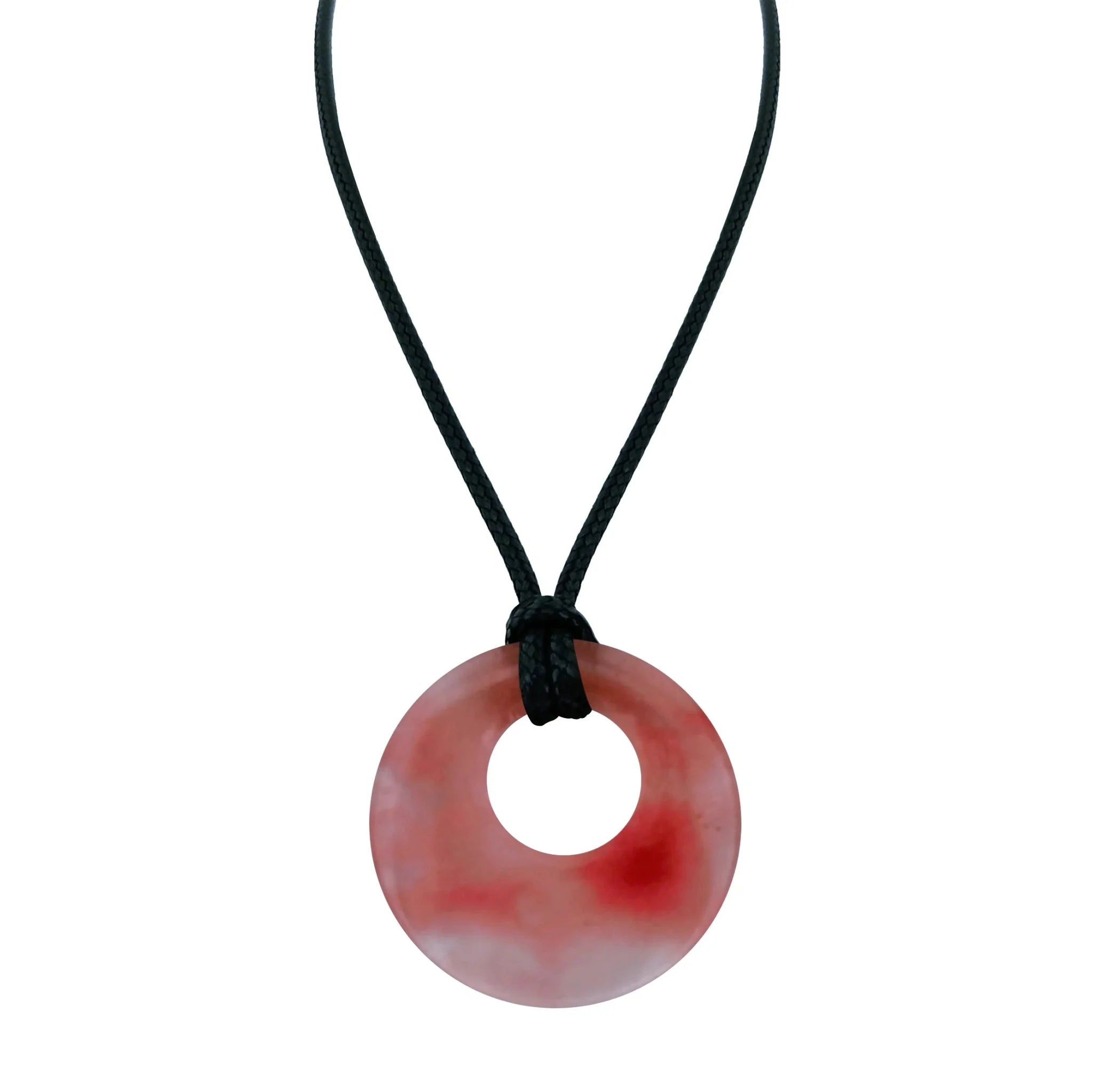 28mm Donut Shaped Healing Semi-precious Crystals Necklace