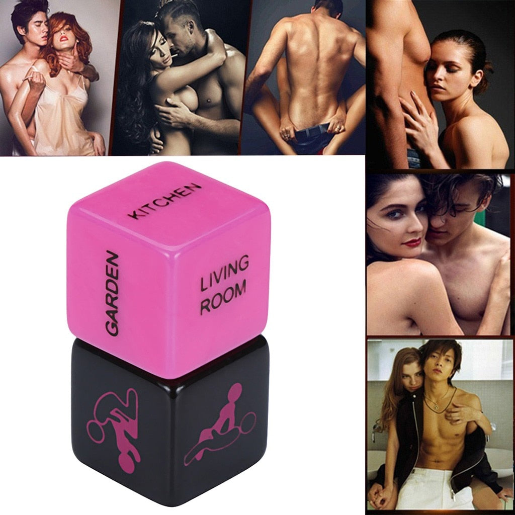 2-Piece Love Posture Dice Set for Couples - Fetish and Erotic Sex Toys for Romantic Play