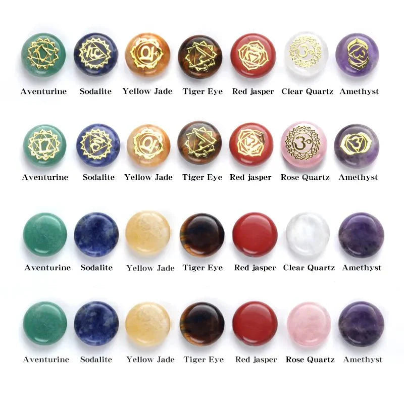 7Pcs Seven Chakras Healing Gemstones