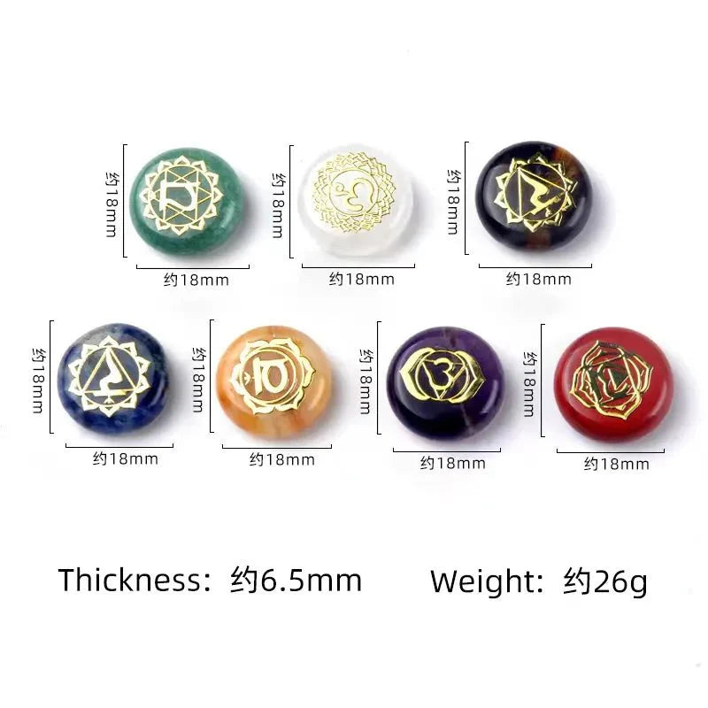 7Pcs Seven Chakras Healing Gemstones