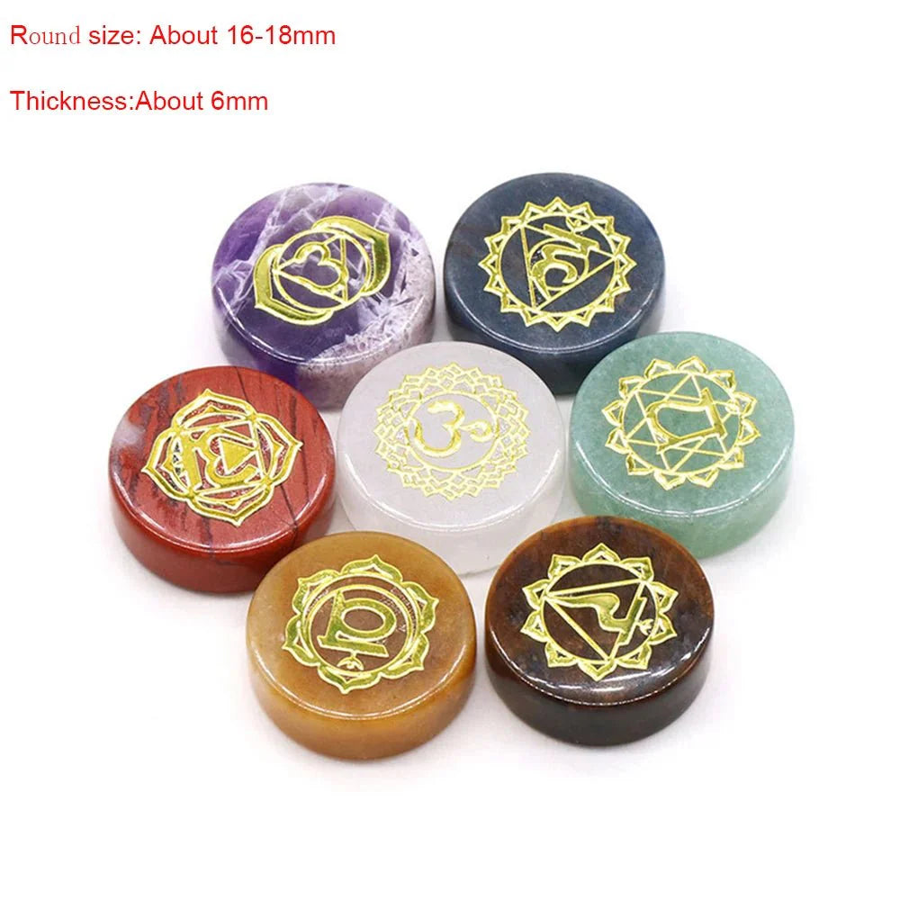 7Pcs Seven Chakras Healing Gemstones