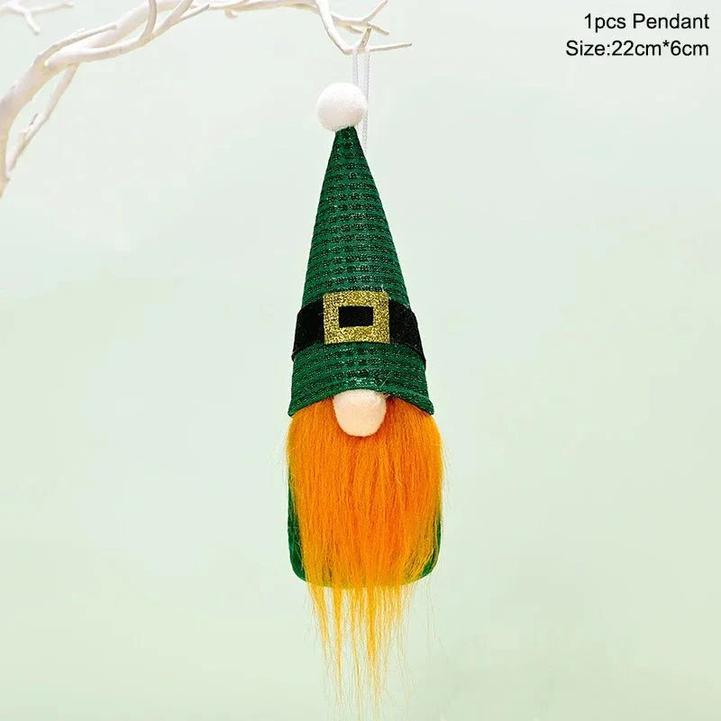 22 Styles St Patrick's Day Decorations Plush Gnome Green Faceless Doll Irish Day Party Decor Saint Patrick Ornaments Irish Gifts