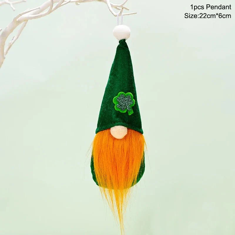 22 Styles St Patrick's Day Decorations Plush Gnome Green Faceless Doll Irish Day Party Decor Saint Patrick Ornaments Irish Gifts