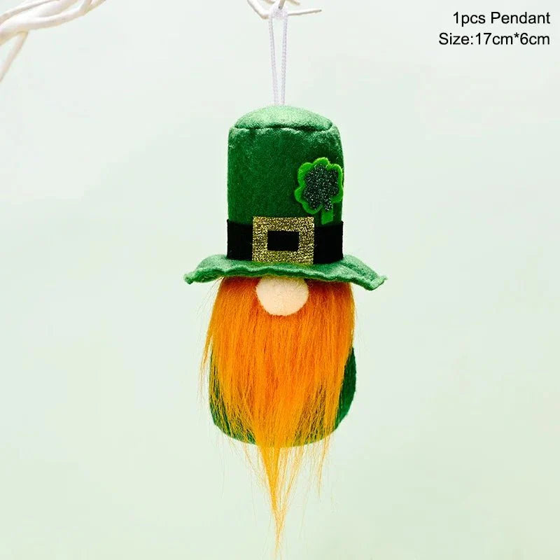 22 Styles St Patrick's Day Decorations Plush Gnome Green Faceless Doll Irish Day Party Decor Saint Patrick Ornaments Irish Gifts