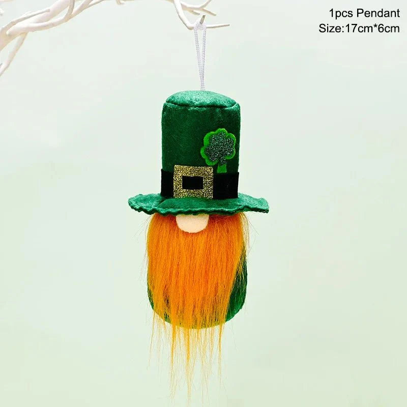 22 Styles St Patrick's Day Decorations Plush Gnome Green Faceless Doll Irish Day Party Decor Saint Patrick Ornaments Irish Gifts
