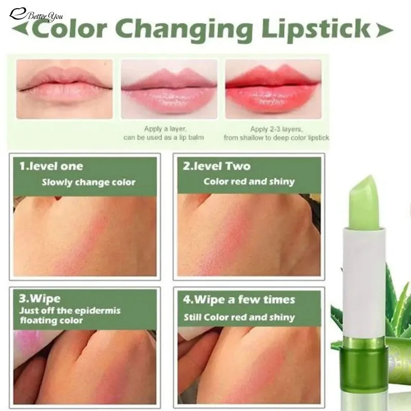 Aloe Vera & Strawberry Colour-Changing Moisturizing Lipsticks