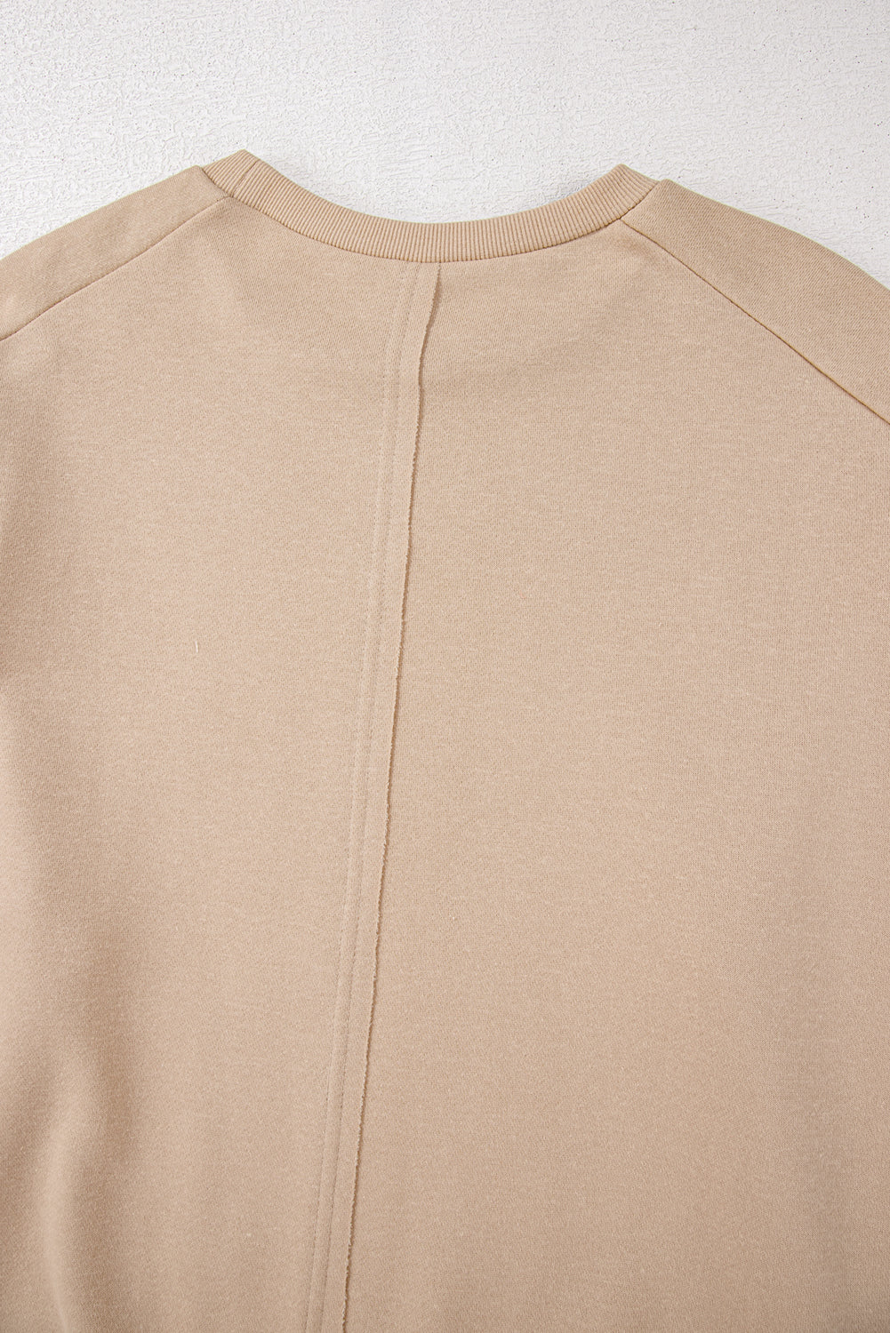 A pale khaki plus-size sweatshirt featuring a floral peace sign graphic and a Washed Terry Finish