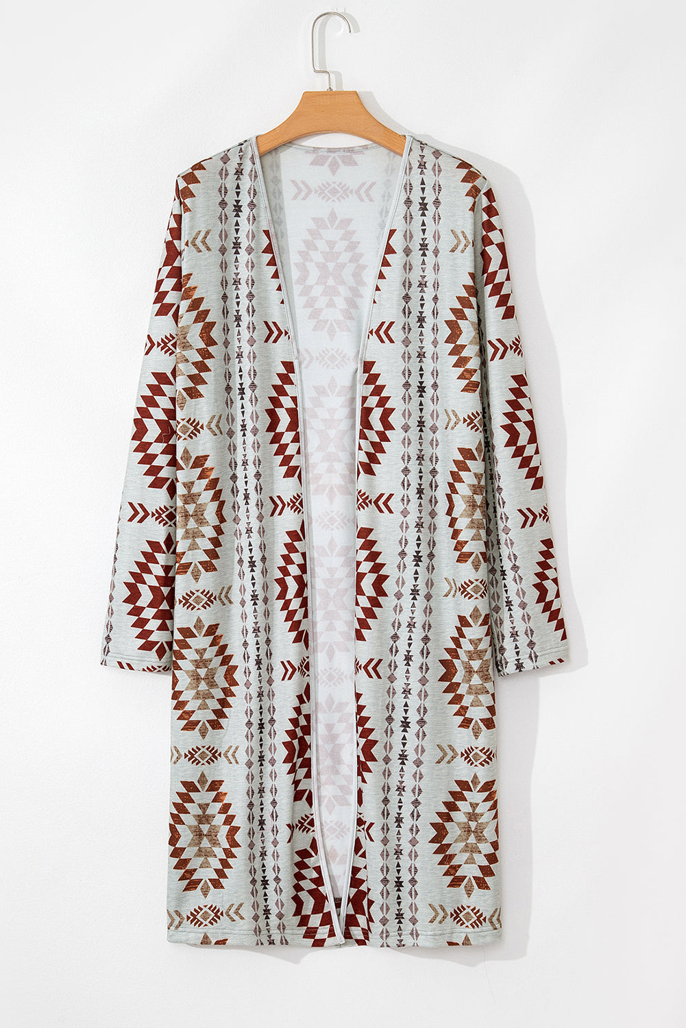 Cozy Western-Style Cardigan with Aztec Pattern