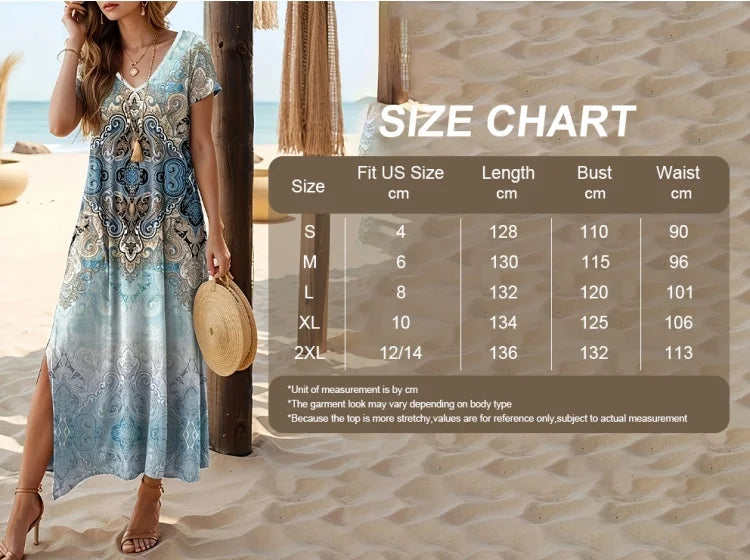 Elegant Summer V-Neck Women's Dresses –  Slit Design, Urban Street Style