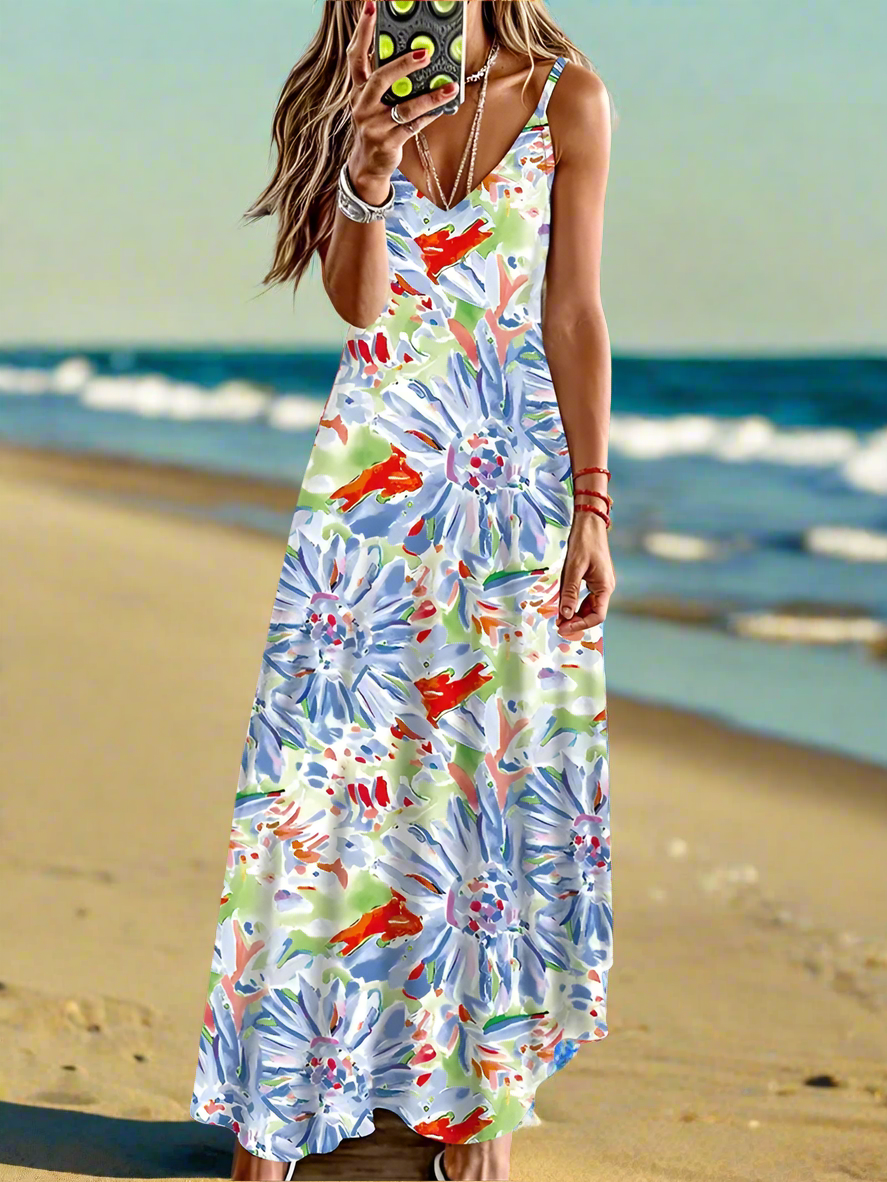 Unkissed & Stunning: Floral V-Neck Dresses
