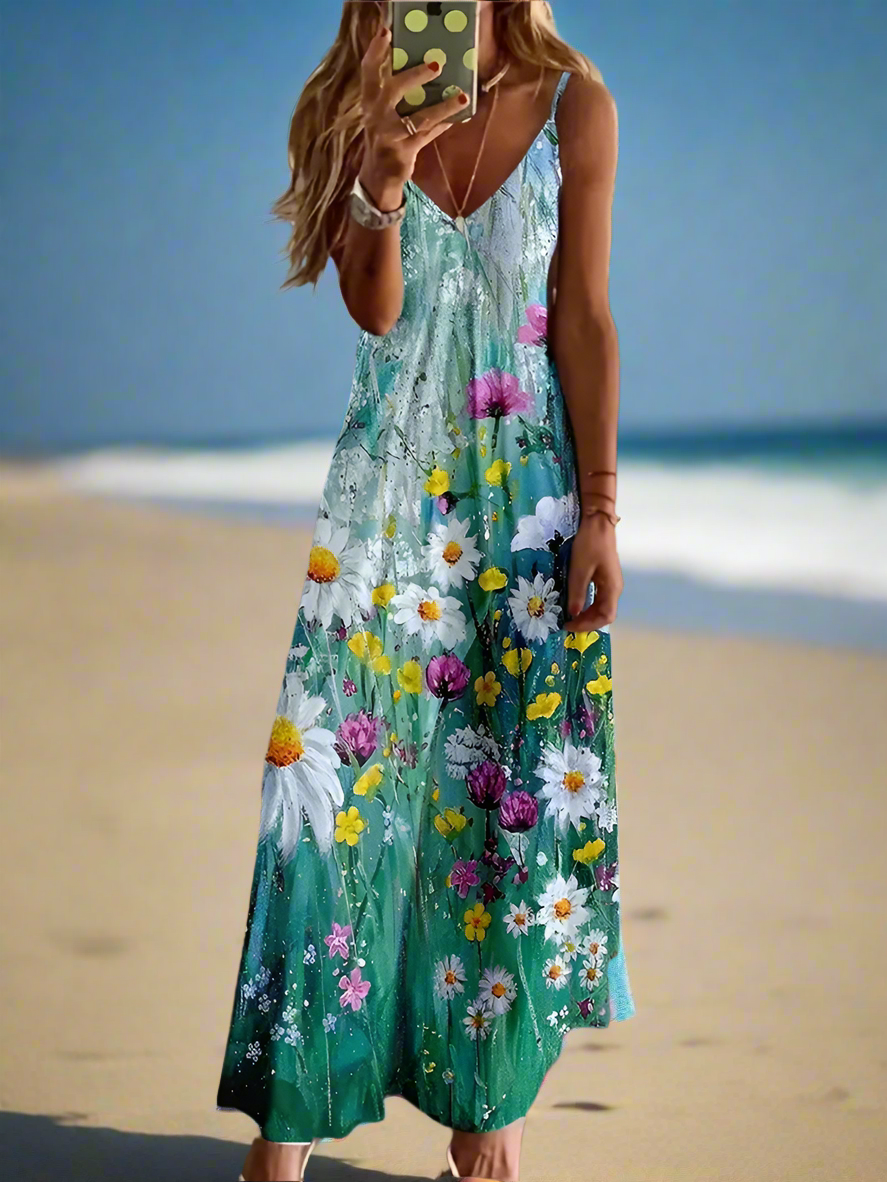 Unkissed & Stunning: Floral V-Neck Dresses