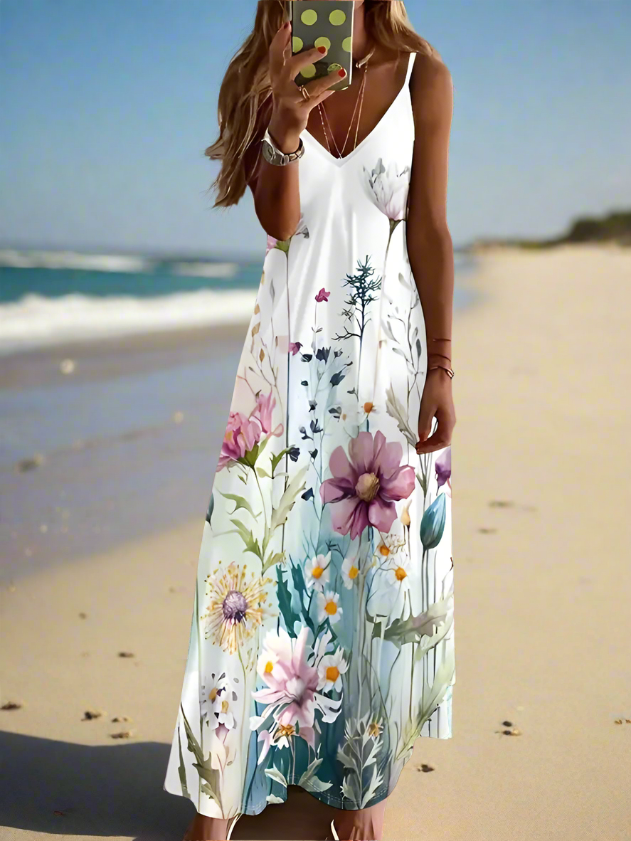 Unkissed & Stunning: Floral V-Neck Dresses