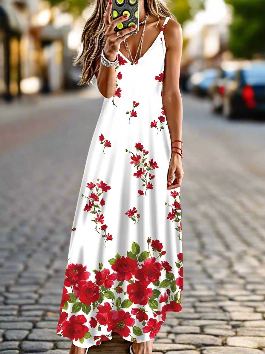 Unkissed & Stunning: Floral V-Neck Dresses