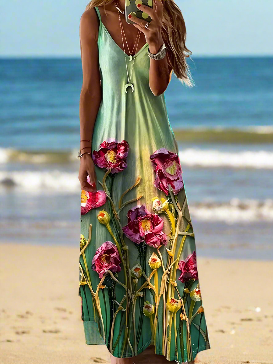 Unkissed & Stunning: Floral V-Neck Dresses