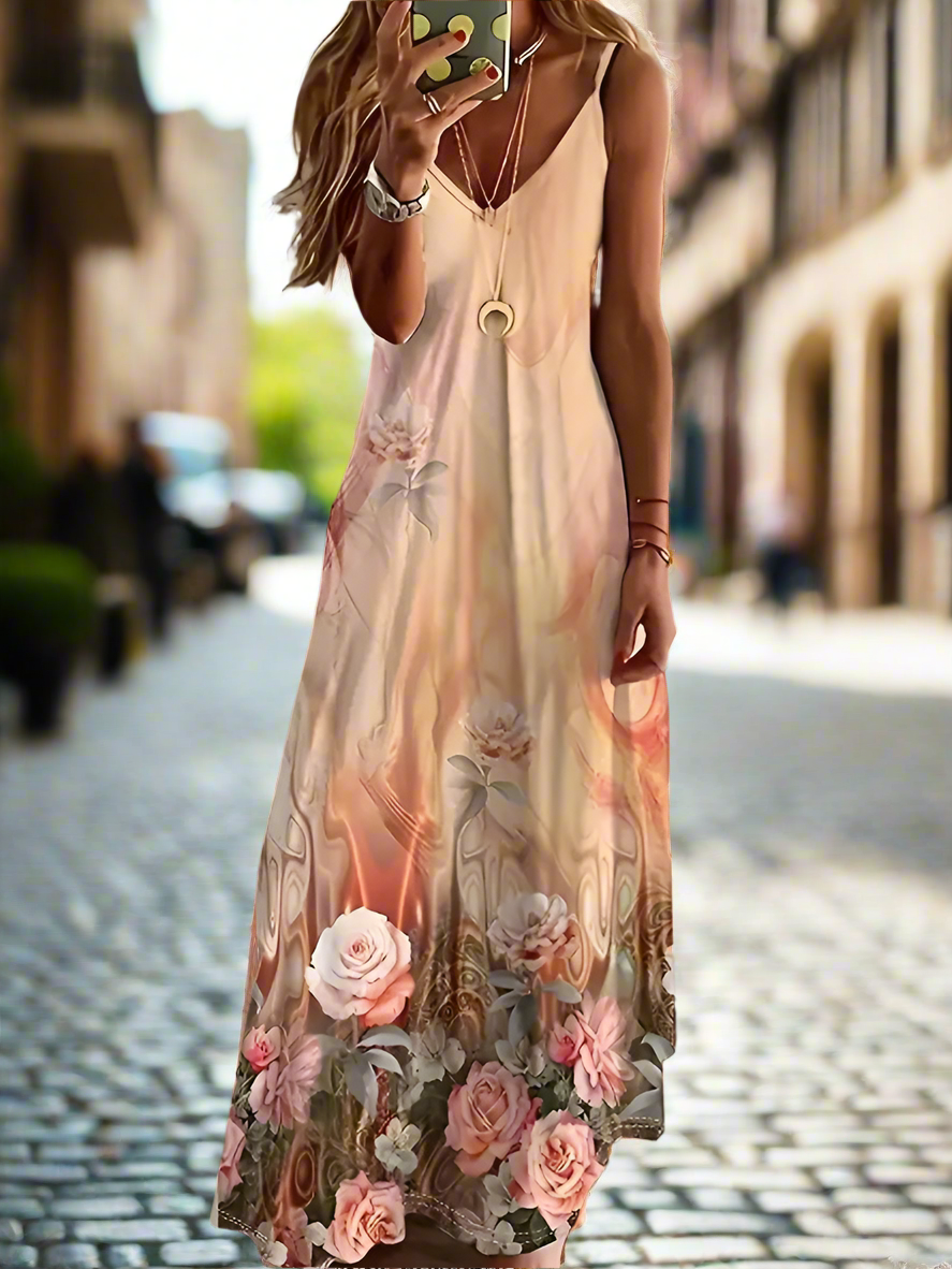Unkissed & Stunning: Floral V-Neck Dresses