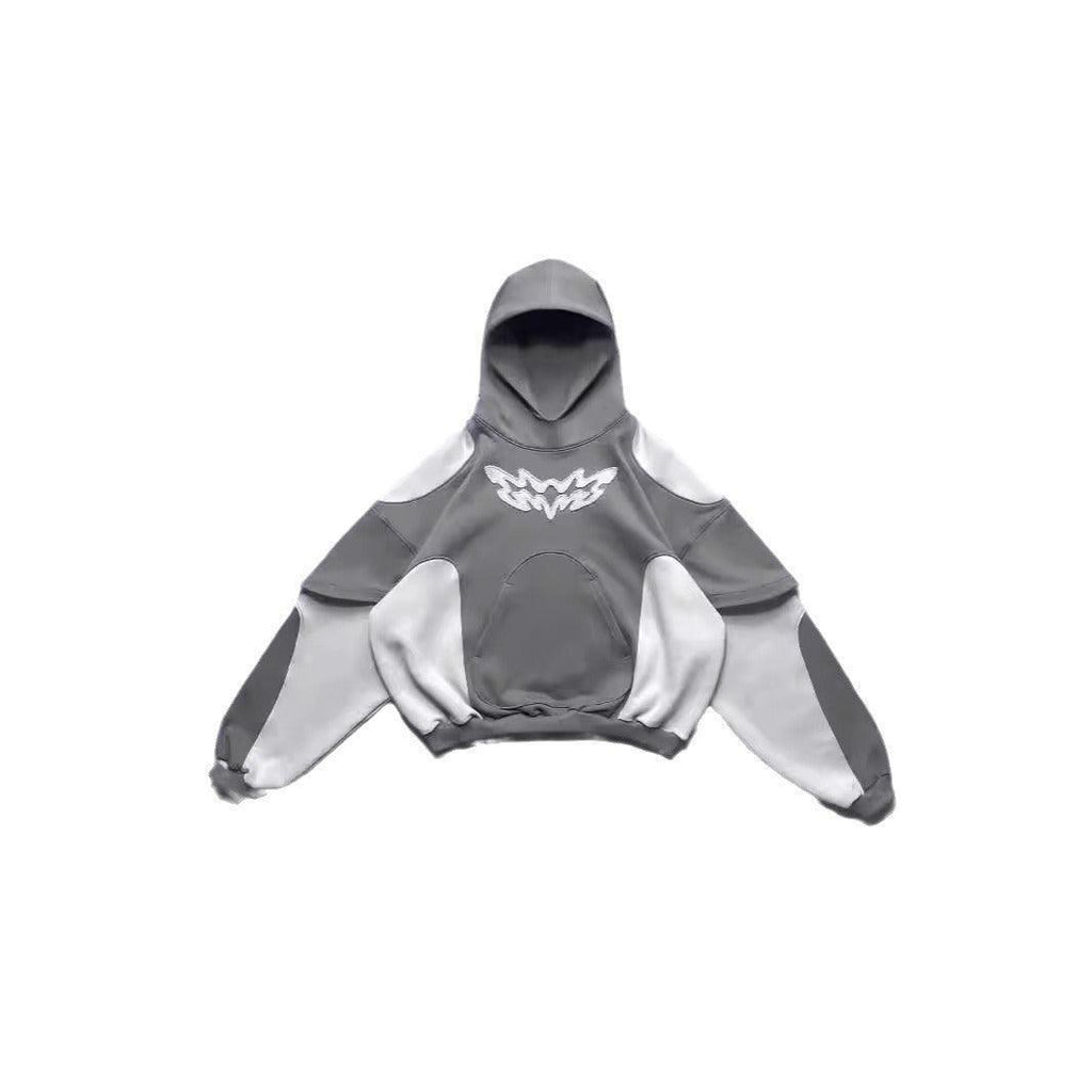 American Y2K Retro Contrast Street Hoodie – Trendy 3D Effect vintage style hoodie