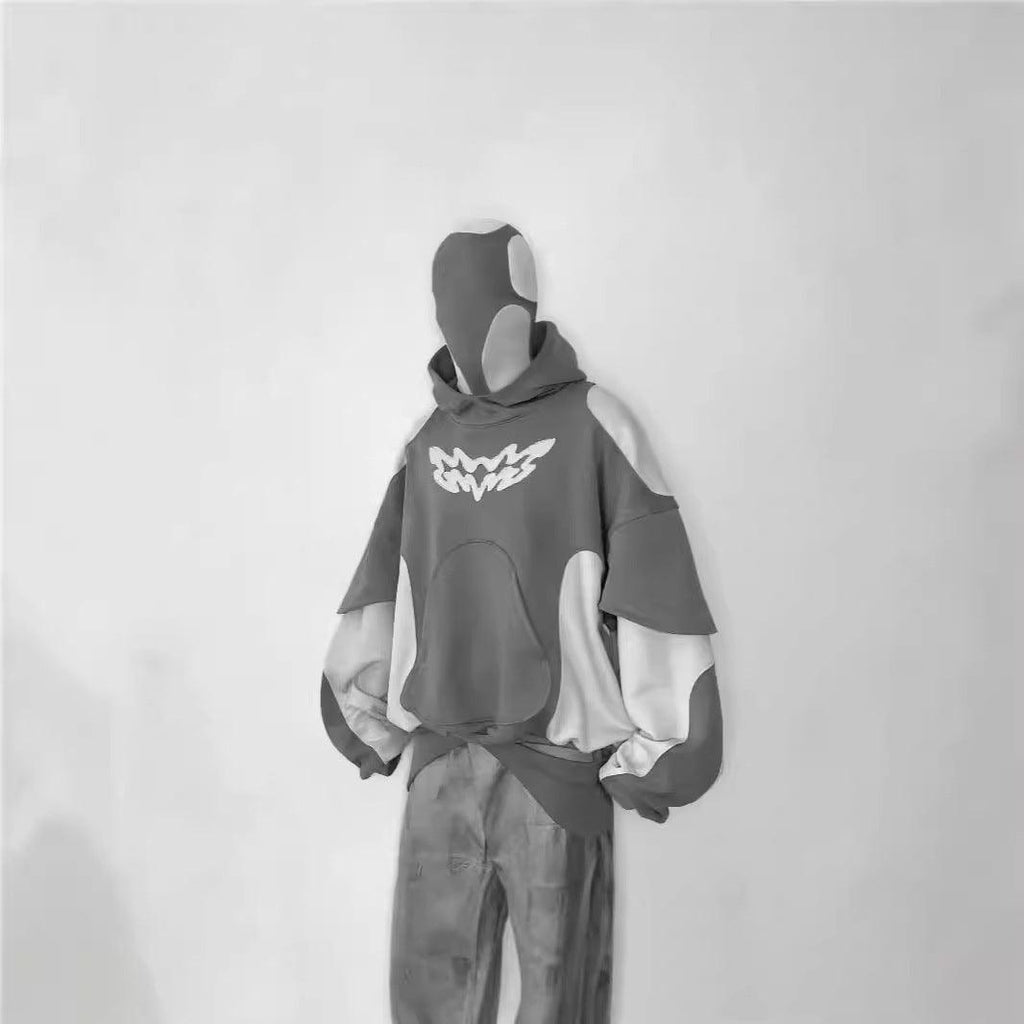 American Y2K Retro Contrast Street Hoodie – Trendy 3D Effect vintage style hoodie