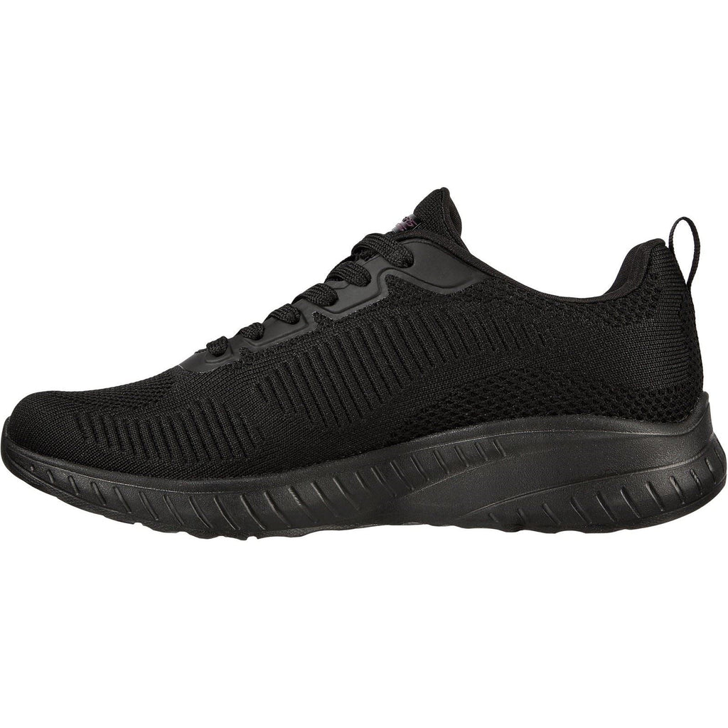 Skechers (GAR117209W) Women's Bob Squad Chaos Face Off Wide Trainer in Black 4 to 8