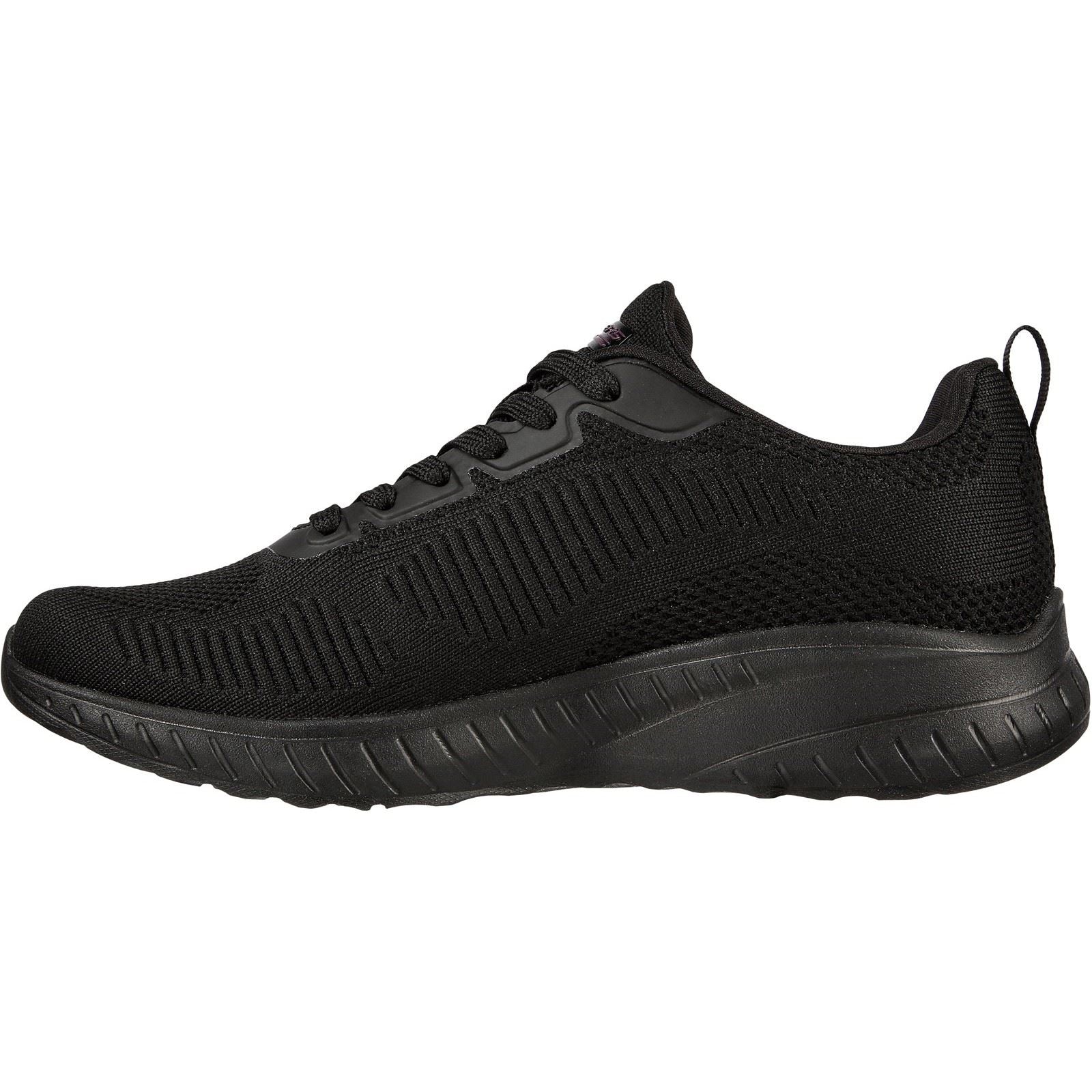 Skechers (GAR117209W) Women's Bob Squad Chaos Face Off Wide Trainer in Black 4 to 8