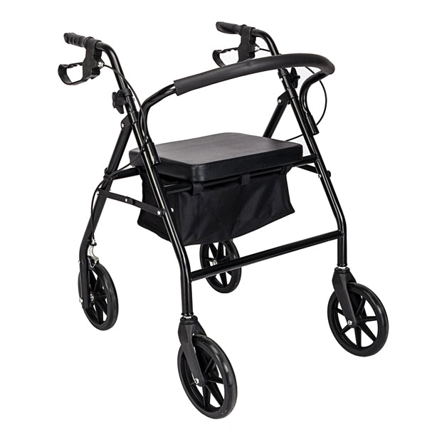 Ultra Lightweight Folding Rollator Walker – Adjustable, Portable Aid for Elderly