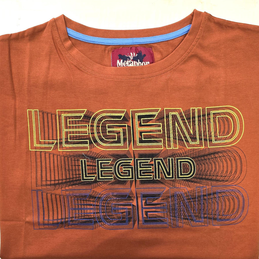 Metaphor Pure Cotton Legend Printed Tee Shirt (04003) in 2 Colours, 2XL - 8XL