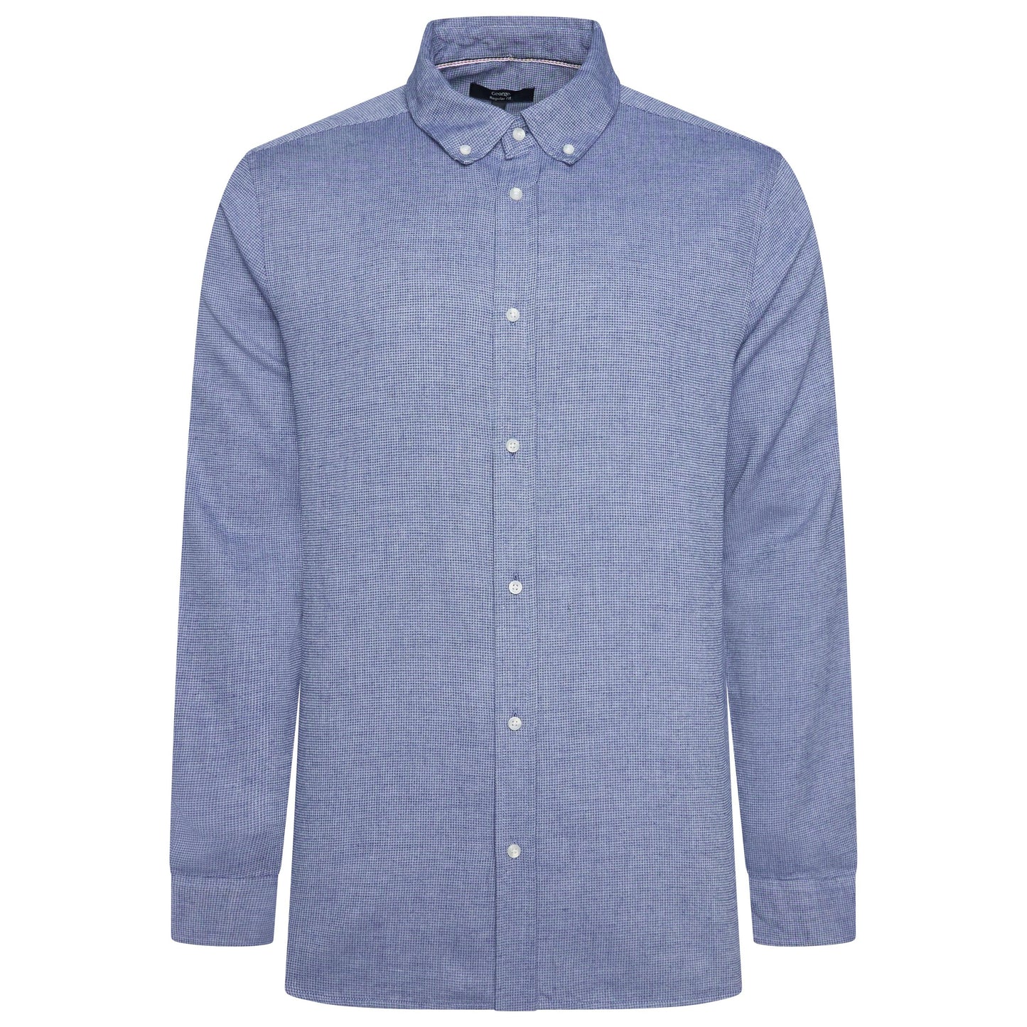 Men's Waffle Textured Long Sleeve Shirt | Blue | Singles & Multi-Packs