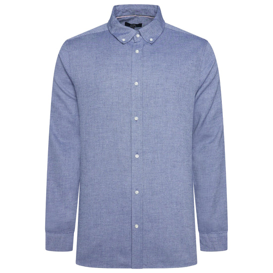 Men's Waffle Textured Long Sleeve Shirt | Blue | Singles & Multi-Packs