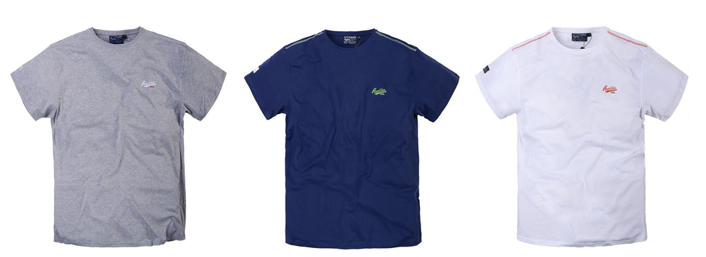 Replika Pure Cotton Printed Tee Shirt "61915" in White, Grey, Royal Option