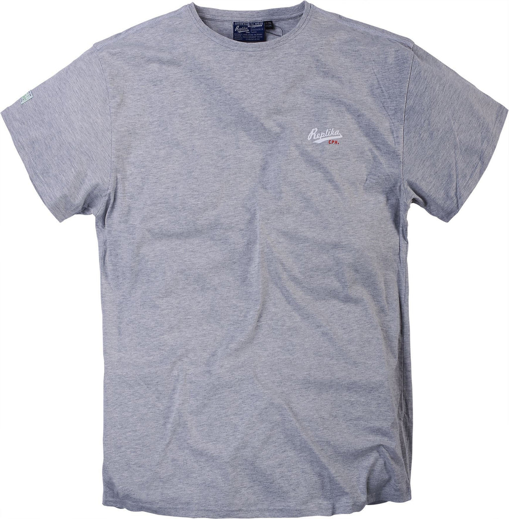 Replika Pure Cotton Printed Tee Shirt "61915" in White, Grey, Royal Option