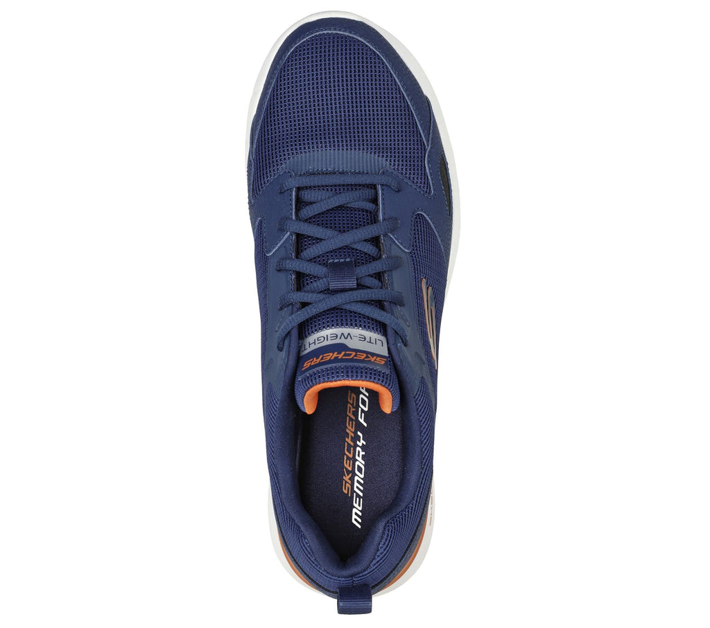 Skechers Men's Skech-Air Dynamight in Navy/Orange in Size UK6 to UK13