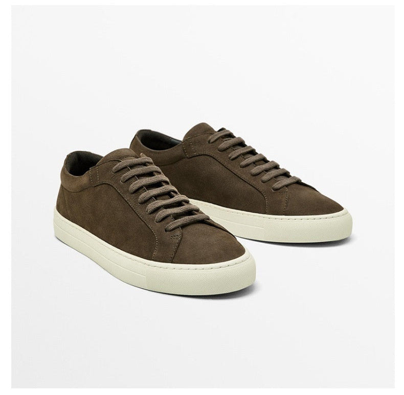 Lace-Up Leather Casual Sneakers