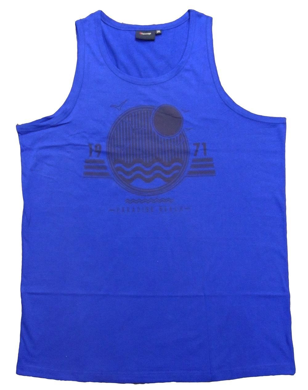 Espionage Combed Cotton Printed Muscle Vest (204) in Size 2XL to 8XL, 2 Options