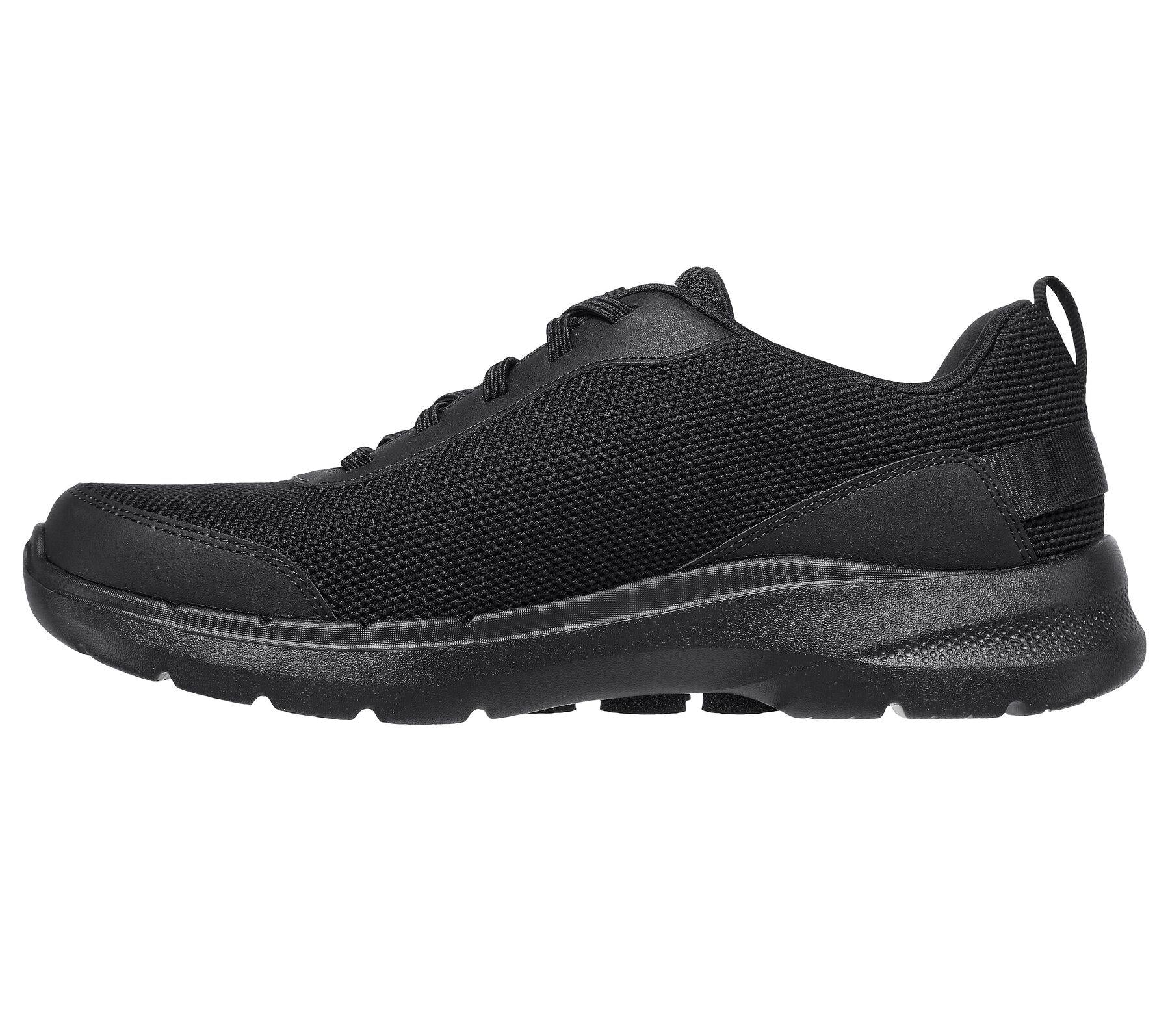 SKECHERS Men's GOwalk 6 - Bold Knight Shoes in Black in Size UK 6 to UK 15